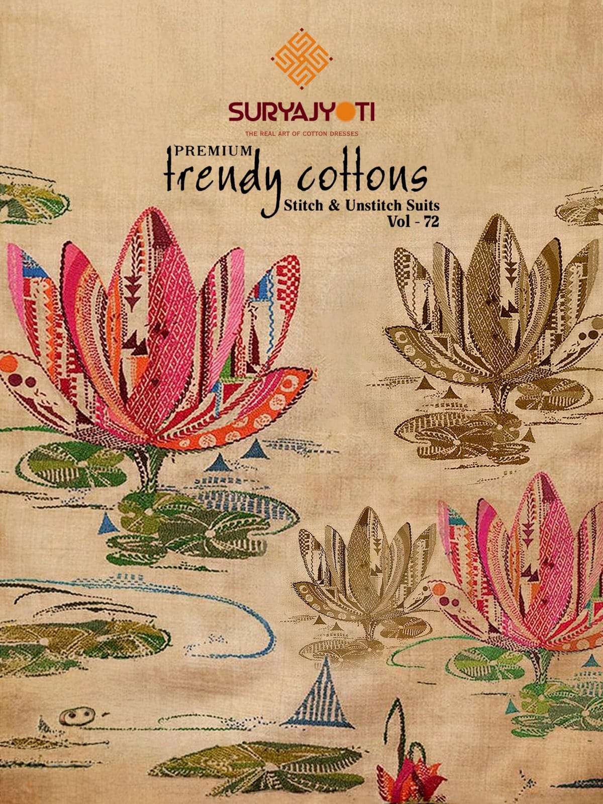 SURYAJYOTI TRENDY COTTON VOL 70 UNSTITCH COTTON SUIT WHOLESALER 