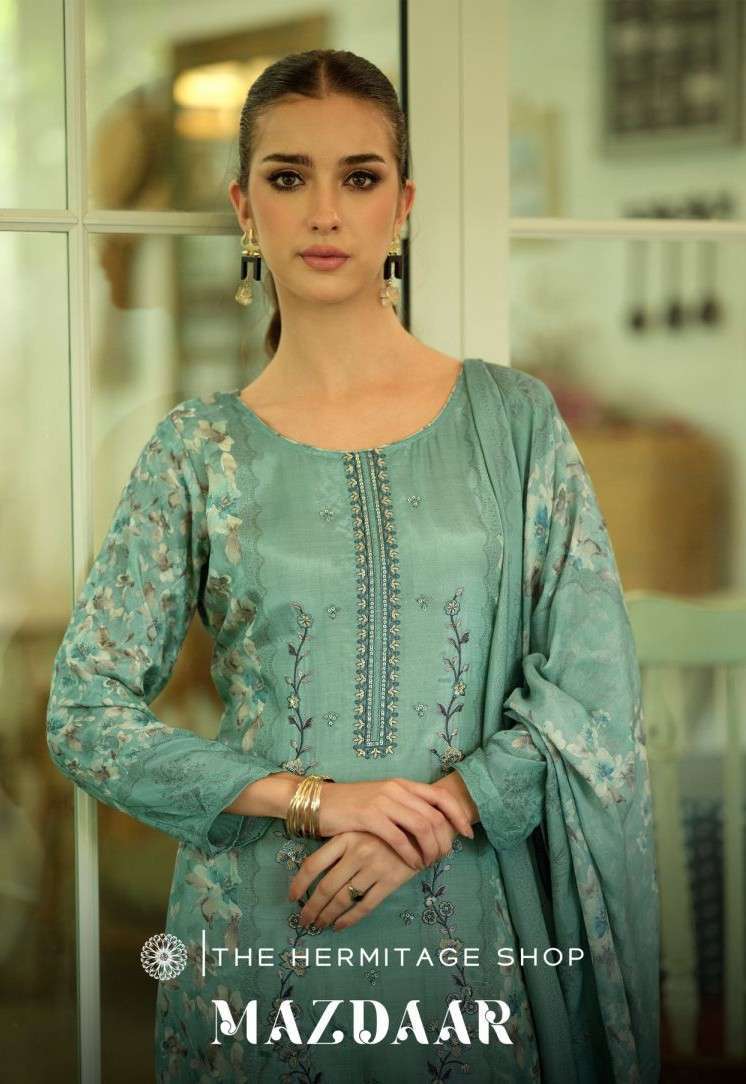 THE HERMITAGE MAZDAAR SELF EMBROIDERED SALWER KAMEEZ BEST RATE 