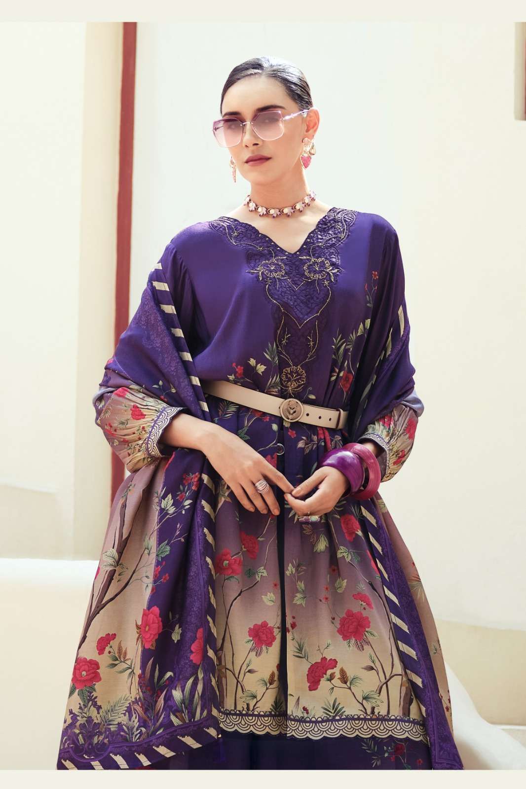 VARSHA FASHION JARDIN DIOR VISCOSE MUSLIN EMBROIDERY SALWER KAMEEZ BEST RATE 