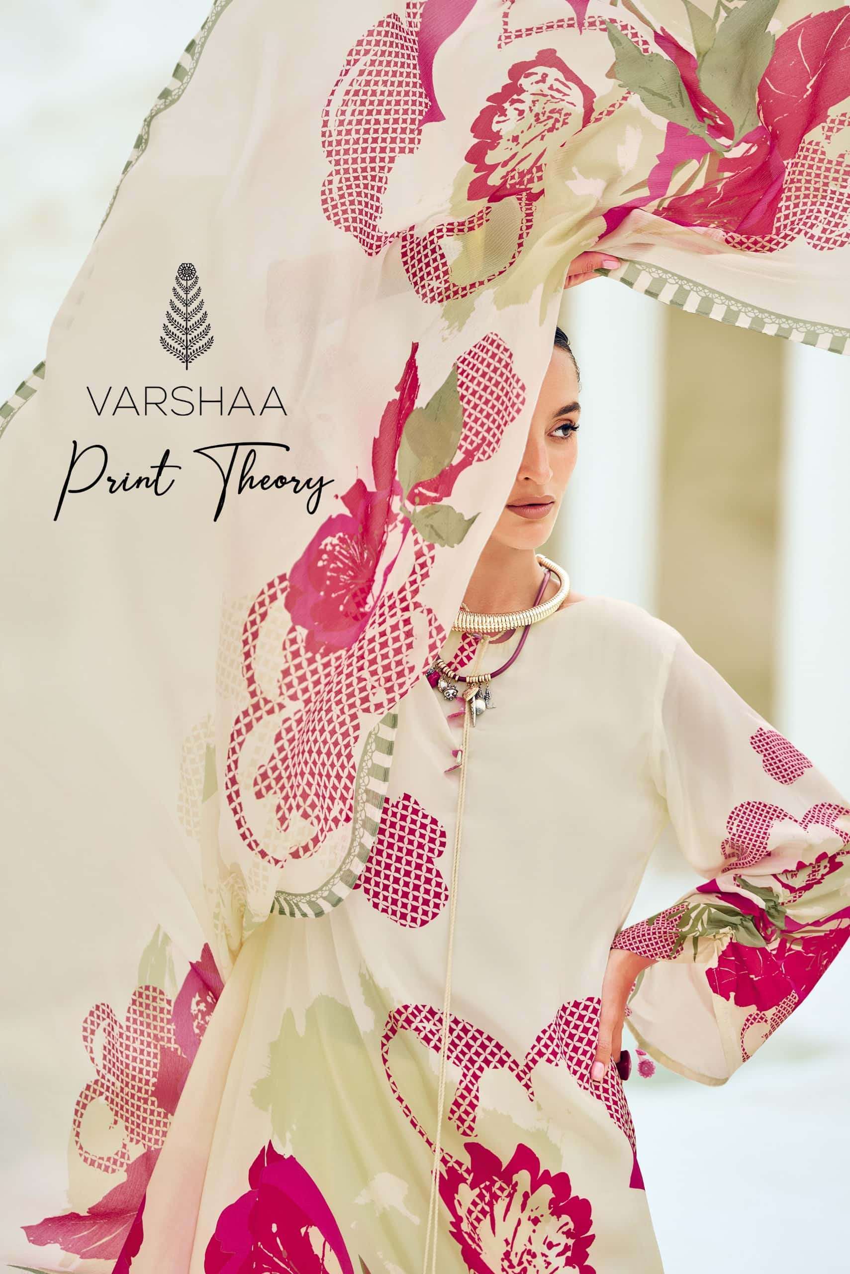 VARSHA FASHION PRINT THEORY PRINTED COTTON SUIT CATALOG BEST RATE 