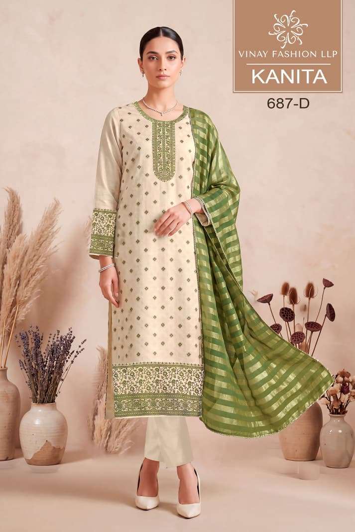 VINAY FASHION KANITA KANJIVARAM SILK WITH HANDWORK SUIT WHOLESALER BEST RATE 2026