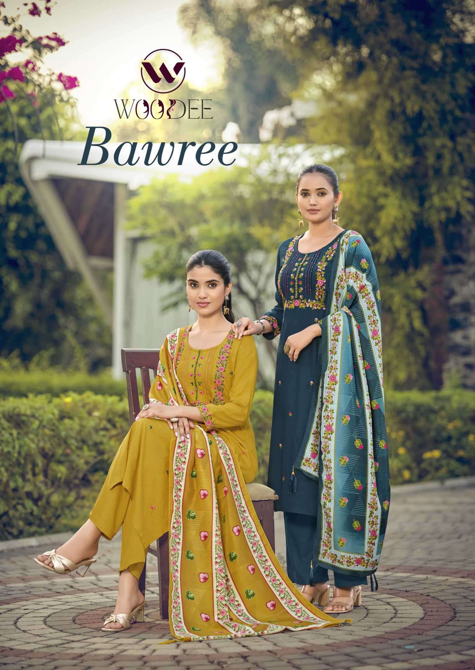 WOODEE BAWREE RAYON PRINTED READYMADE SALWER KAMEEZ BEST RATE 