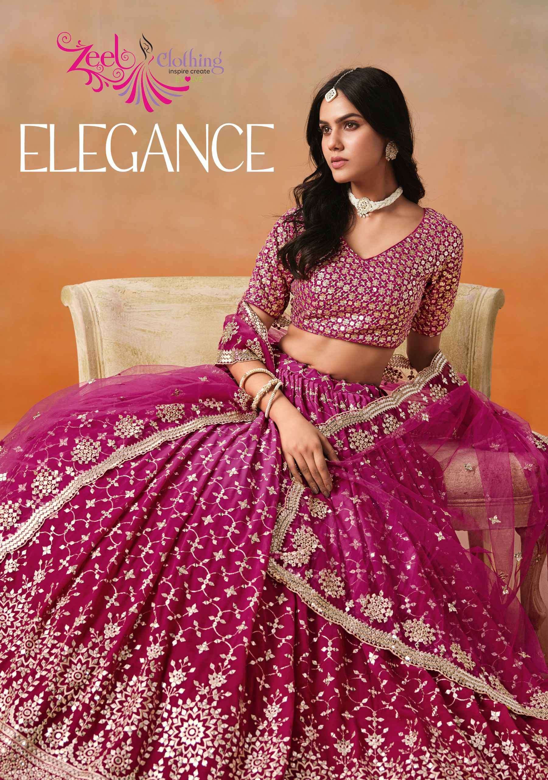 ZEEL CLOTHING ELEGANCE FANCY LEHNGA CHOLI CATALOG SUPPLIER BEST RATE 