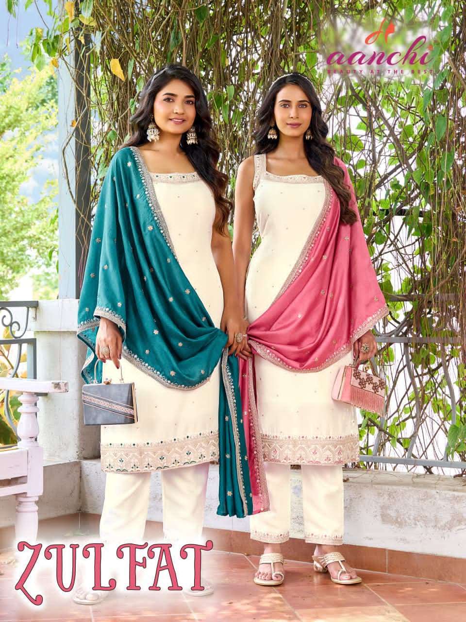 AANCHI ZULFAT TRADITION WEAR 3 PIECE CATALOGUE WHOLESALER 