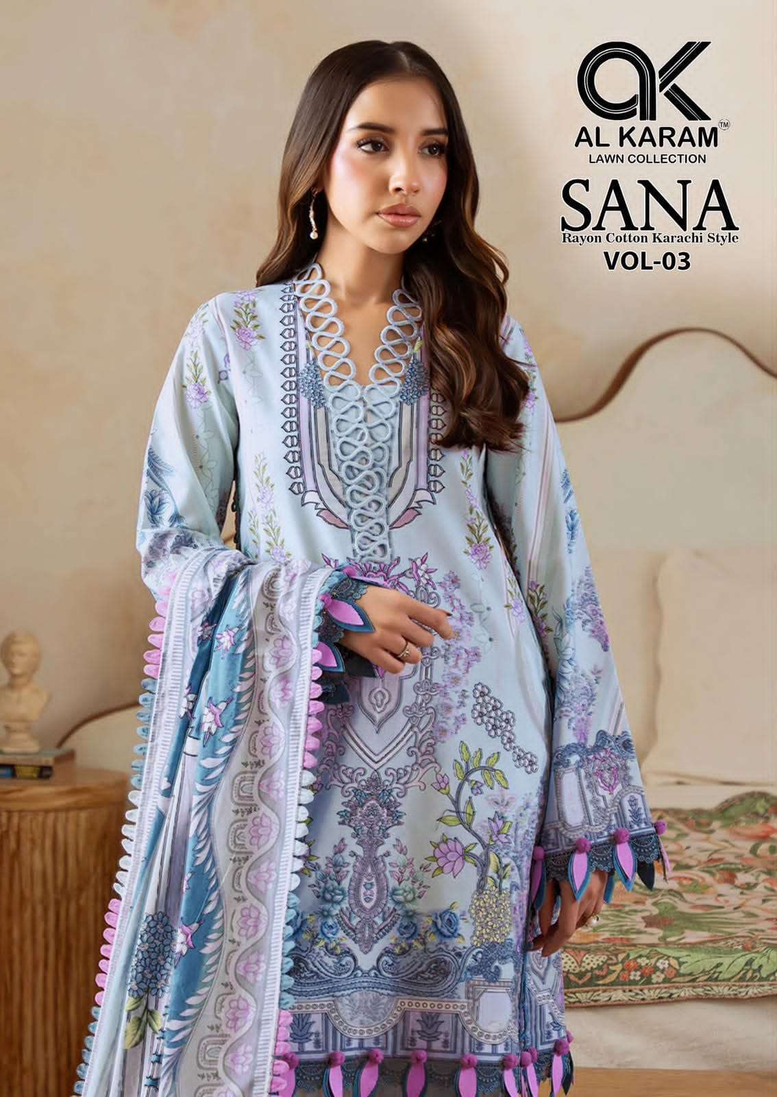 AL KARAM SANA VOL 3 RAYON SALWER KAMEEZ BEST RATE DEALER 2026
