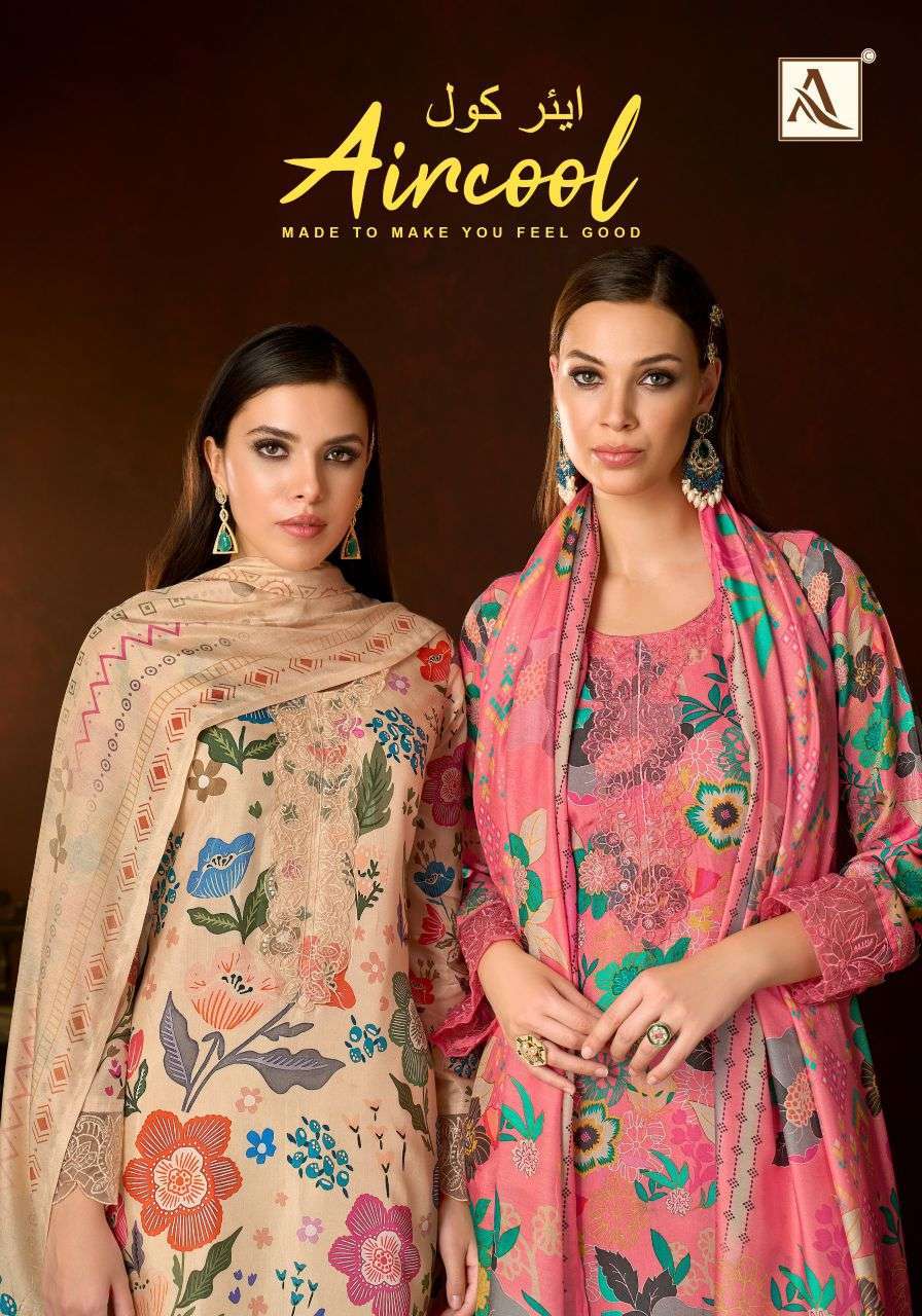 ALOK SUIT AIRCOOL FANCY EMBROIDERED VISCOSE RAYON SALWER KAMEEZ BEST RATE DEALER 