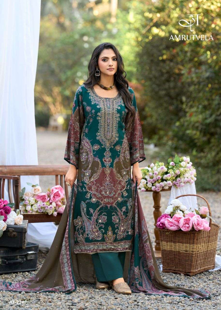 AMRUTVELA AT 224 VISCOSE MUSLIN LADIES SUIT WHOLESALER BEST RATE 2026