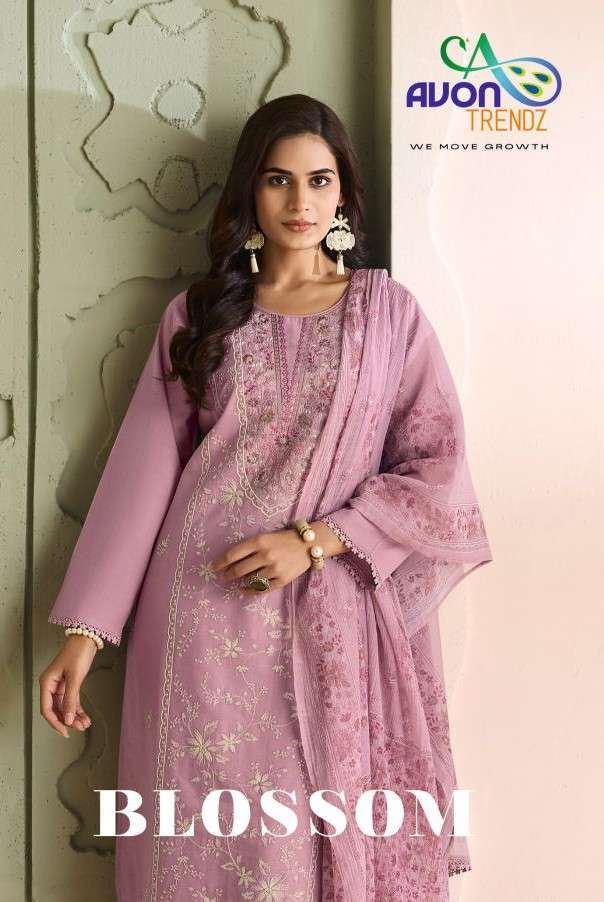 AVON TRENDZ BLOSSOM LINEN FANCY EMBROIDERY SALWER KAMEEZ BEST RATE 2026