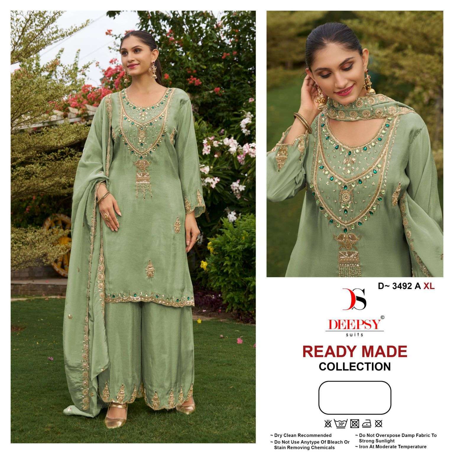 DEEPSY SUIT 3492 COLORS TISSUE BEADS WORK READYMADE SALWER KAMEEZ BEST RATE 