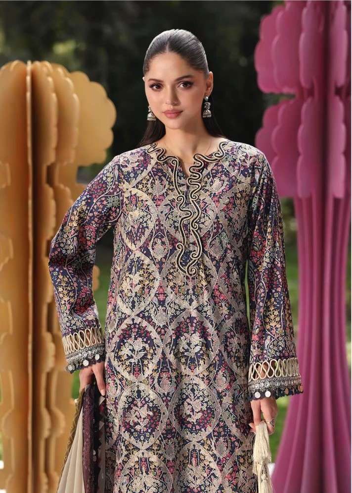 DEEPSY SUIT MARIA B PRINT VOL 7 COTTON READYMADE SALWER KAMEEZ BEST RATE 