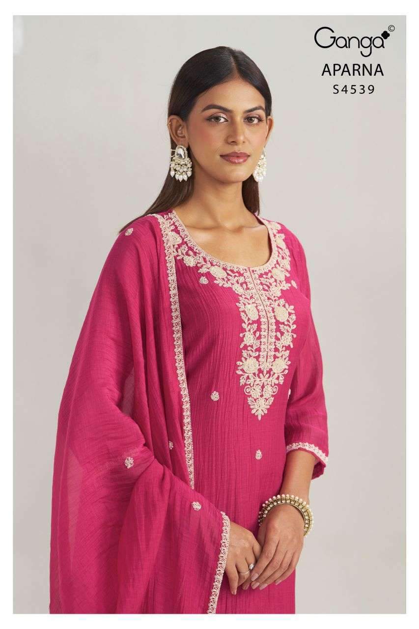 GANGA FASHION APARNA 4539 BANARASI MAL WITH BEADS WORK SALWER KAMEEZ BEST RATE 