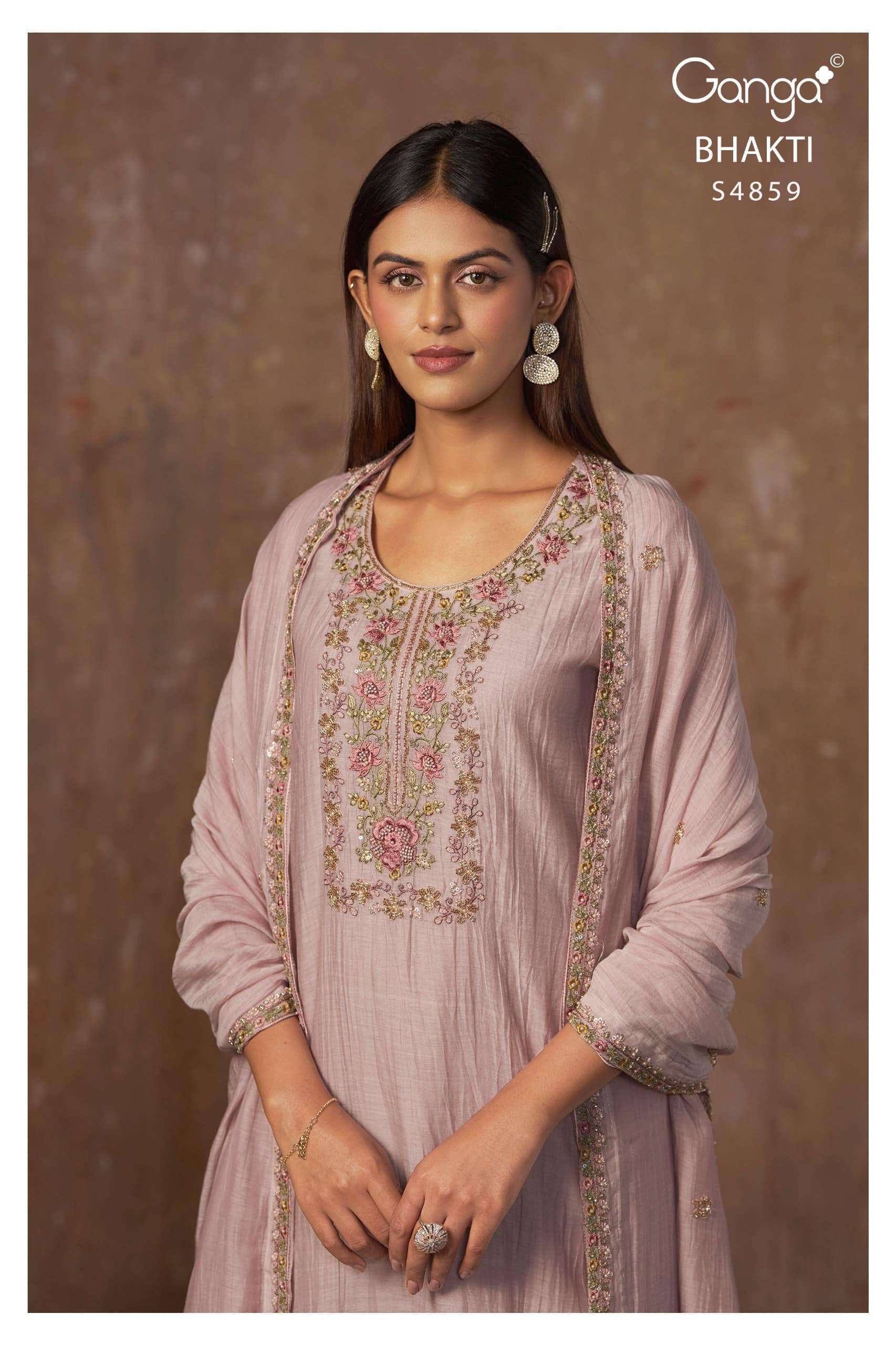 GANGA FASHION BHAKTI 4859 EXCLUSIVE DESIGN LADIES SUIT WHOLESALER 2026