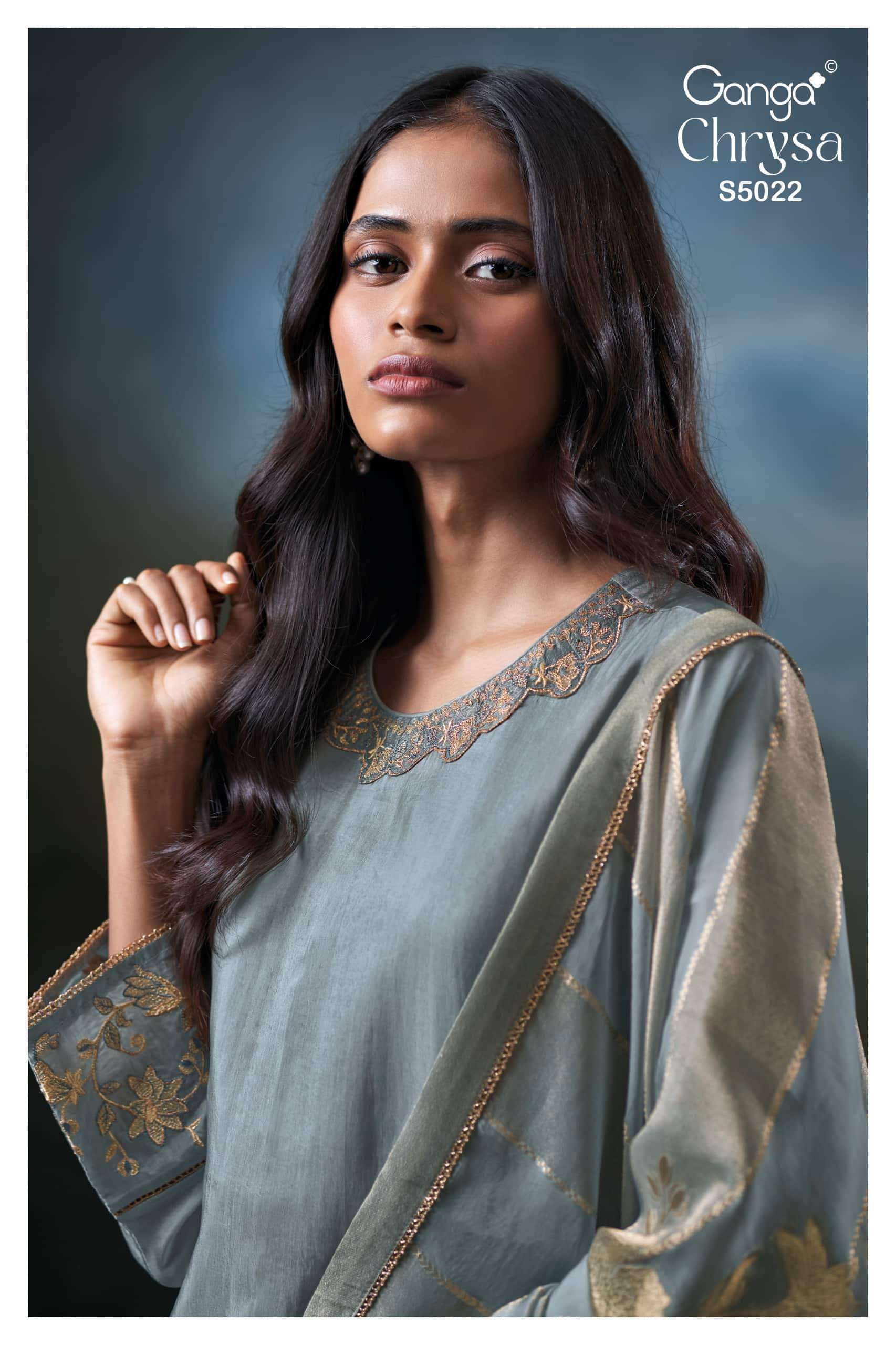 GANGA FASHION CHRYSA 5022 DESIGNER SILK PARTYWEAR STYLE SUIT WHOLESALER 2026