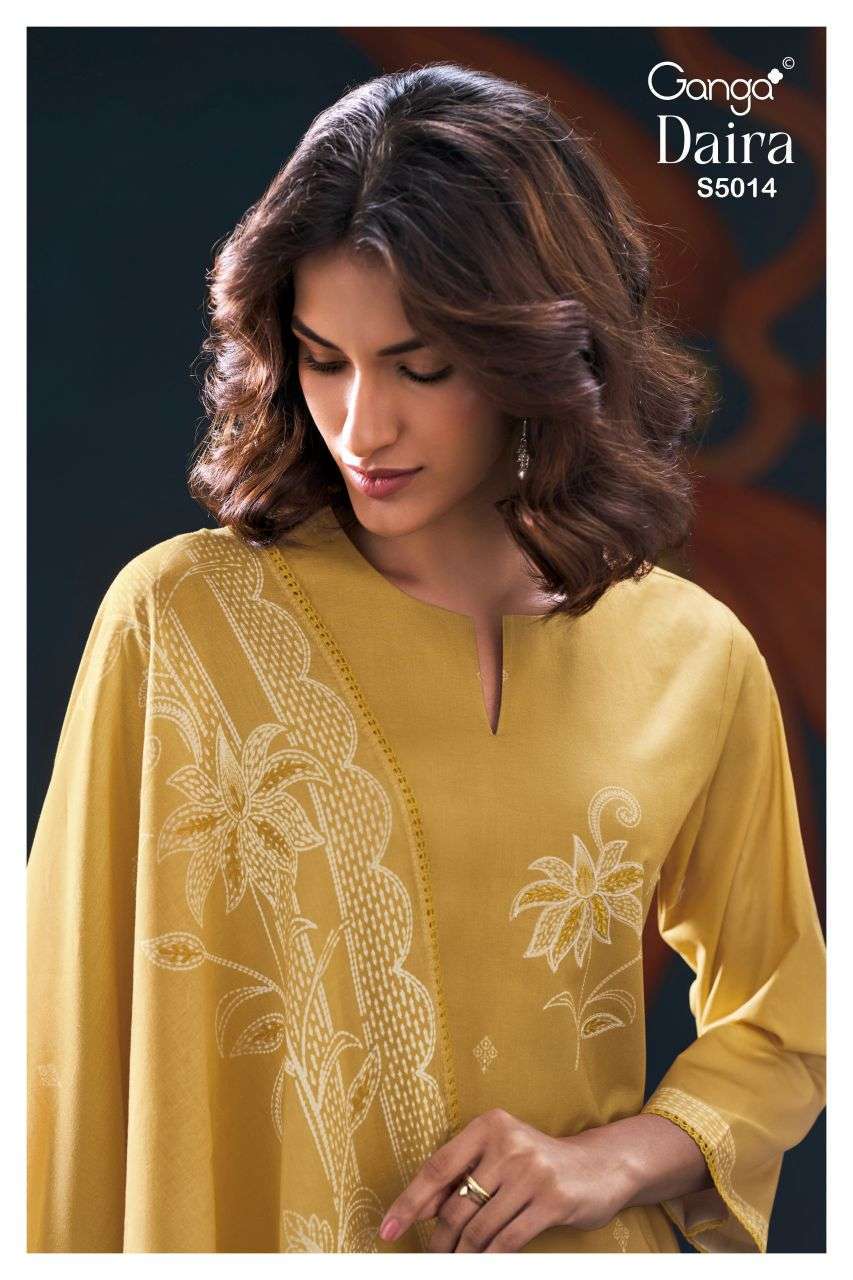 GANGA FASHION DAIRA 5014 HAND EMBROIDERED COTTON SALWER KAMEEZ BEST RATE 