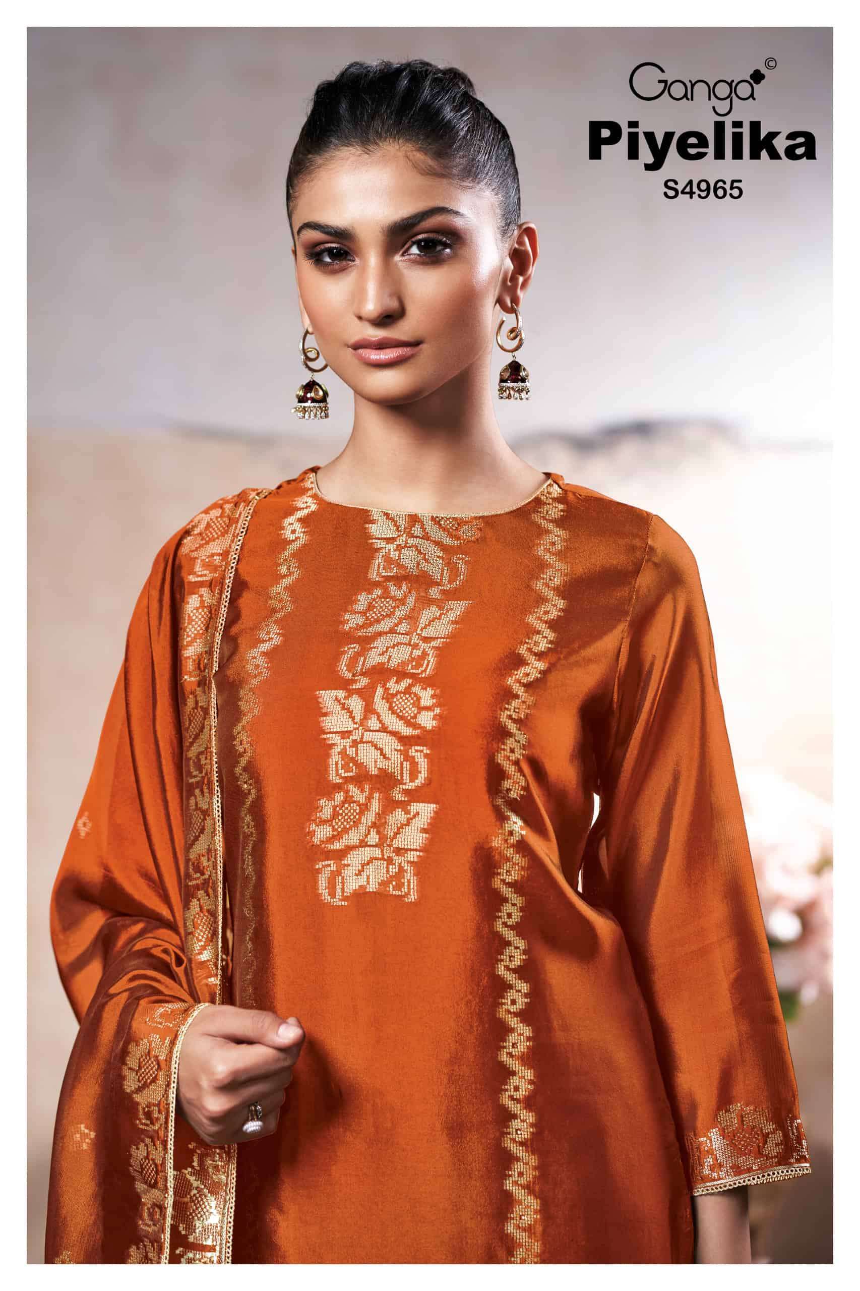 GANGA FASHION PIYELIKA 4965 VISCOSE SILK SWAROVSKI WORK DESIGNER SALWER KAMEEZ BEST RATE 2026