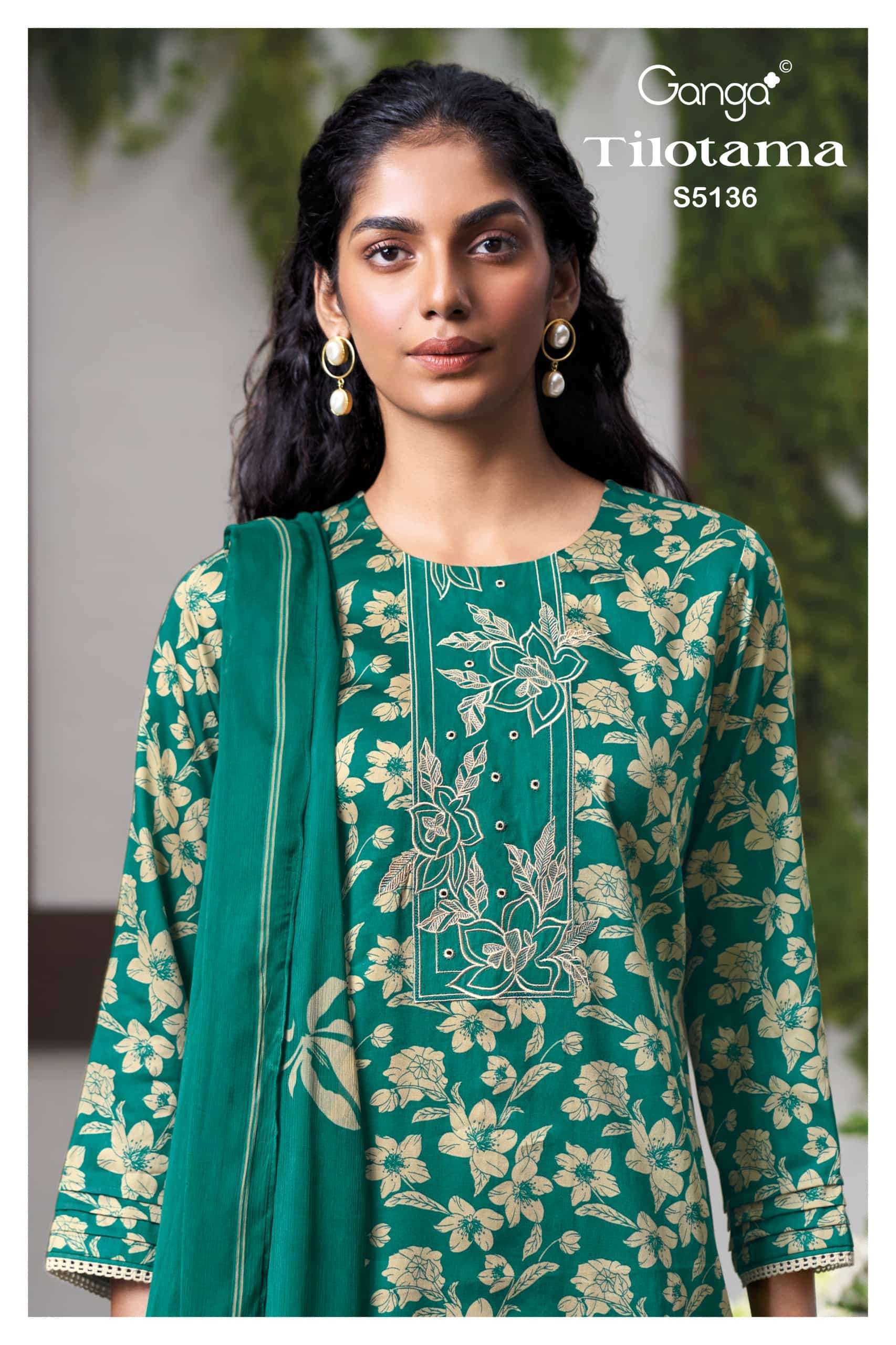 GANGA FASHION TILOTAMA 5136 COLORS PRINTED COTTON SUIT WHOLESALER 2026