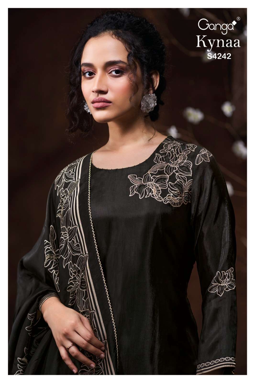 GANGA KYNNA 4242 HABUTAI PRINT EMBROIDERY SALWER KAMEEZ WHOLESALER 2026