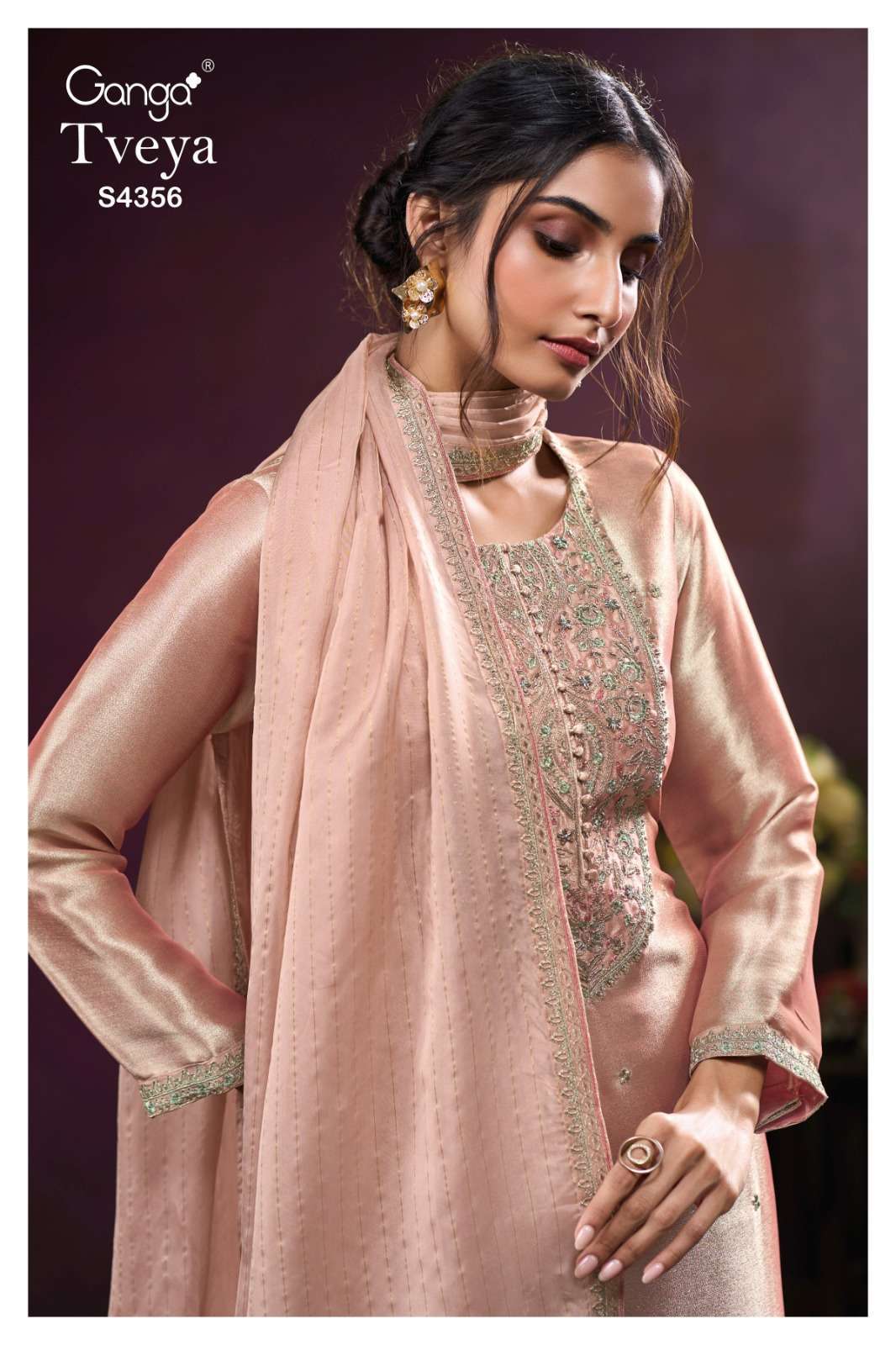 GANGA TVEYA 4356 BEMBERG SILK SALWER KAMEEZ BEST RATE 2026