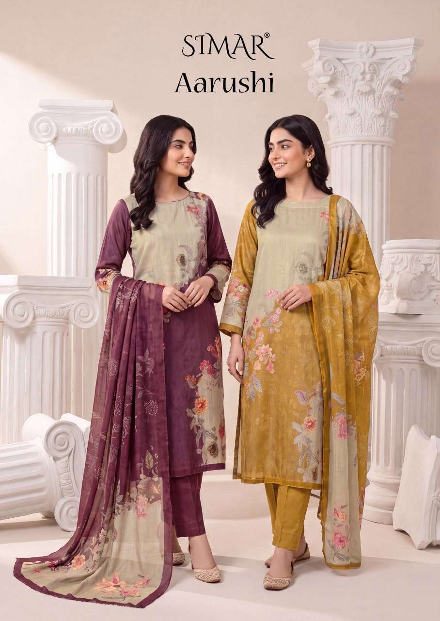 GLOSSY AARUSHI VISCOSE ORGANZA HAND WORK SALWER KAMEEZ BEST RATE 