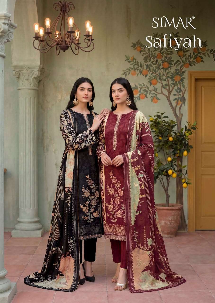 GLOSSY SAFIYAH DIGITAL PRINT EMBROIDERED MUSLIN SALWER KAMEEZ BEST RATE 2026