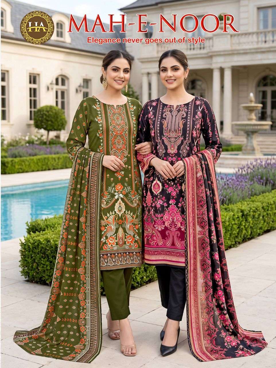 HARSHIT FASHION MAH E NOOR VISCOSE RAYON PRINTED SALWER KAMEEZ BEST RATE 