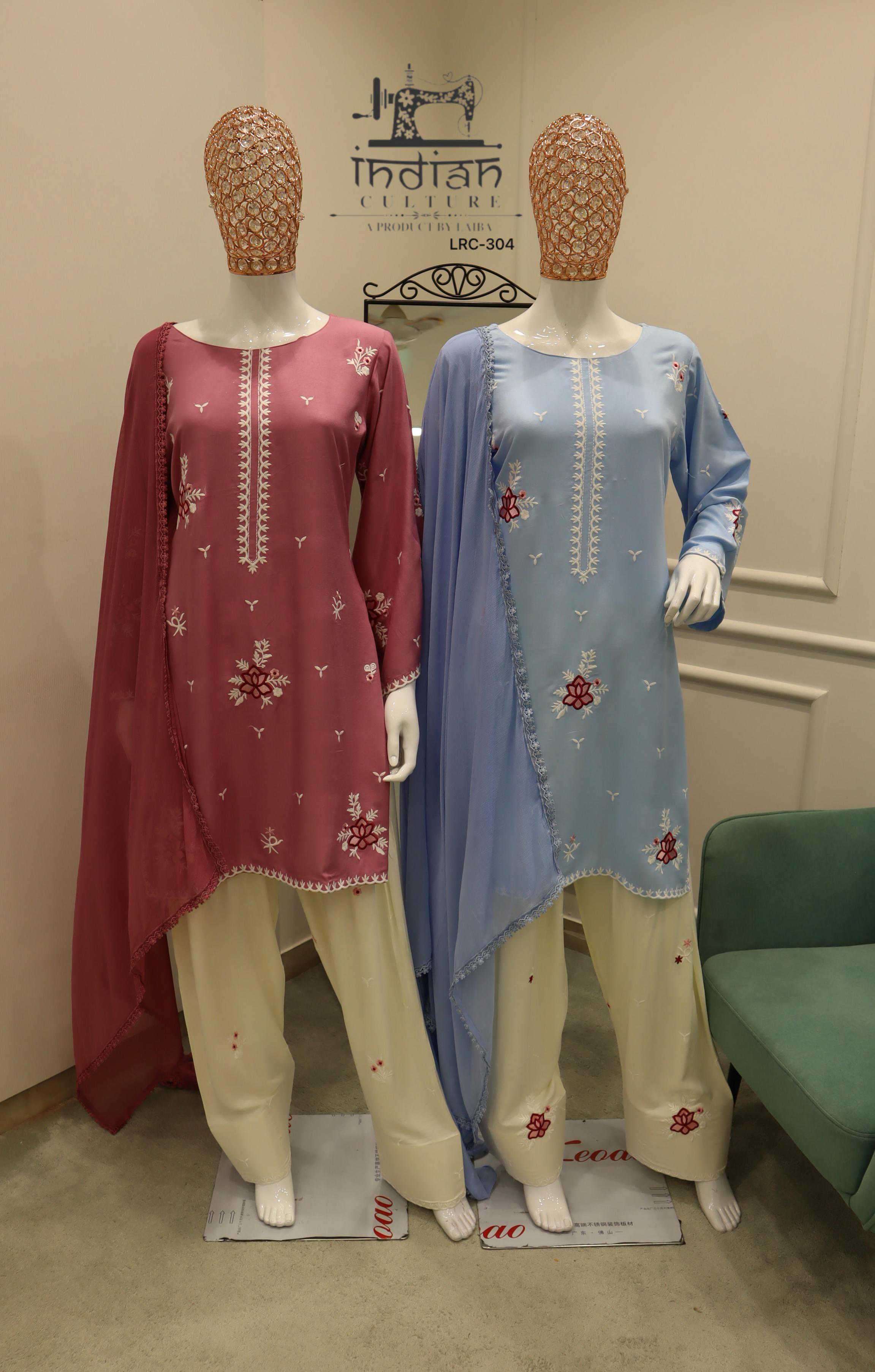 INDIAN CULTURE LRC 304 RAYON COTTON FANCY WORK PARTY WEAR READYMADE SALWER KAMEEZ BEST RATE 