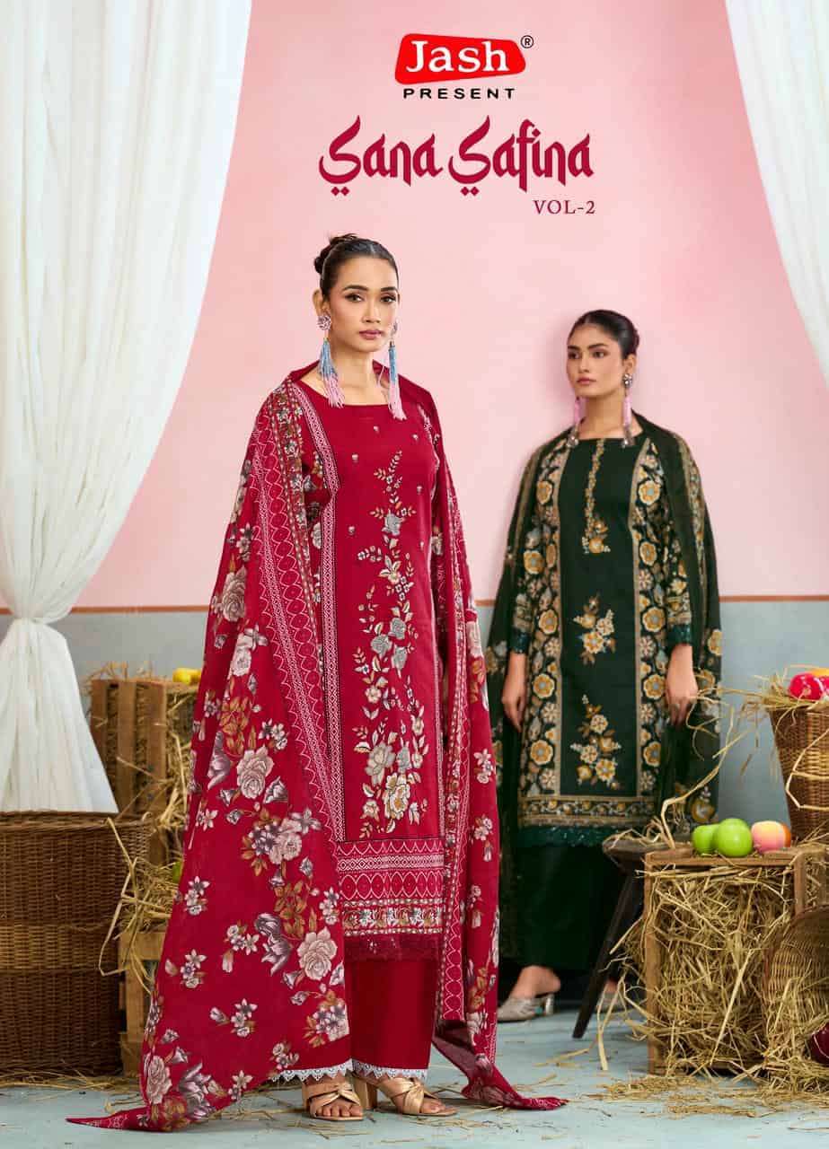 JASH SANA SAFINA VOL 2 PURE COTTON PRINTED DESIGNER SALWER KAMEEZ BEST RATE 
