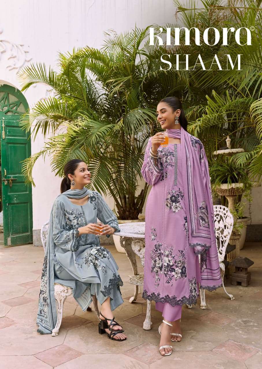 KIMORA SHAAM DIGITAL PRINTED PURE MUSLIN SUIT CATALOG WHOLESALE DEALER 