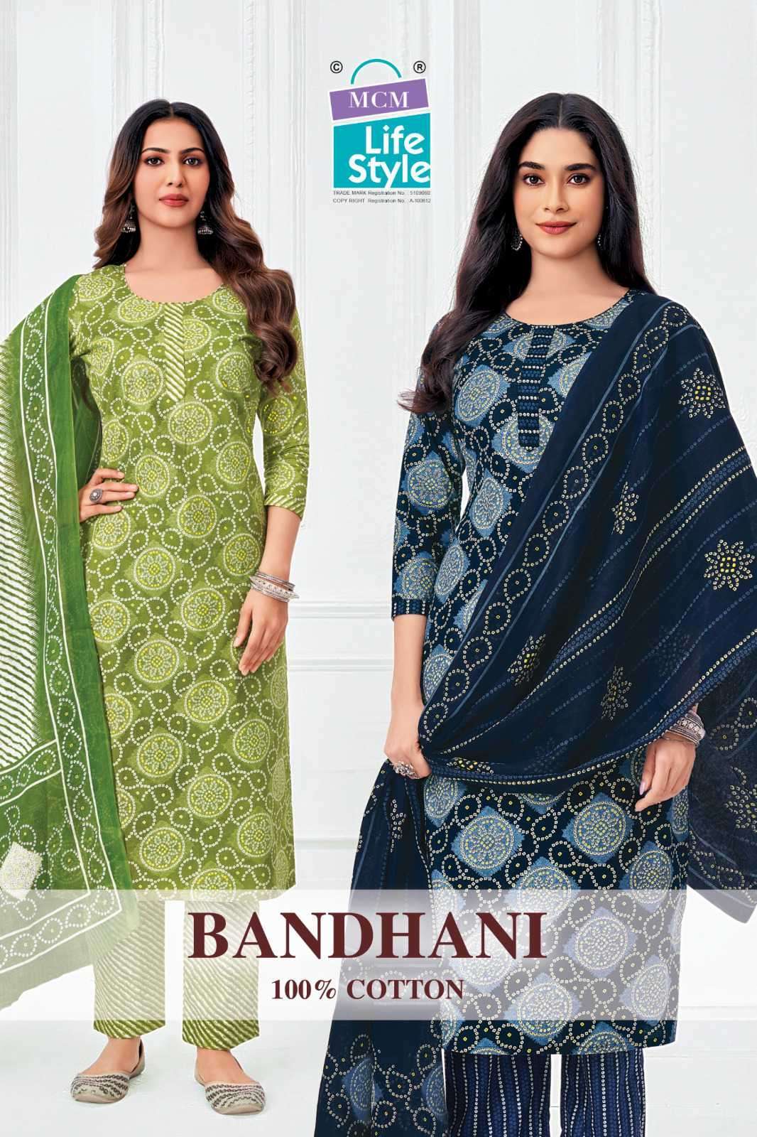 MCM LIFESTYLE BANDHANI COTTON PRINTED READYMADE SALWER KAMEEZ BEST RATE 2026