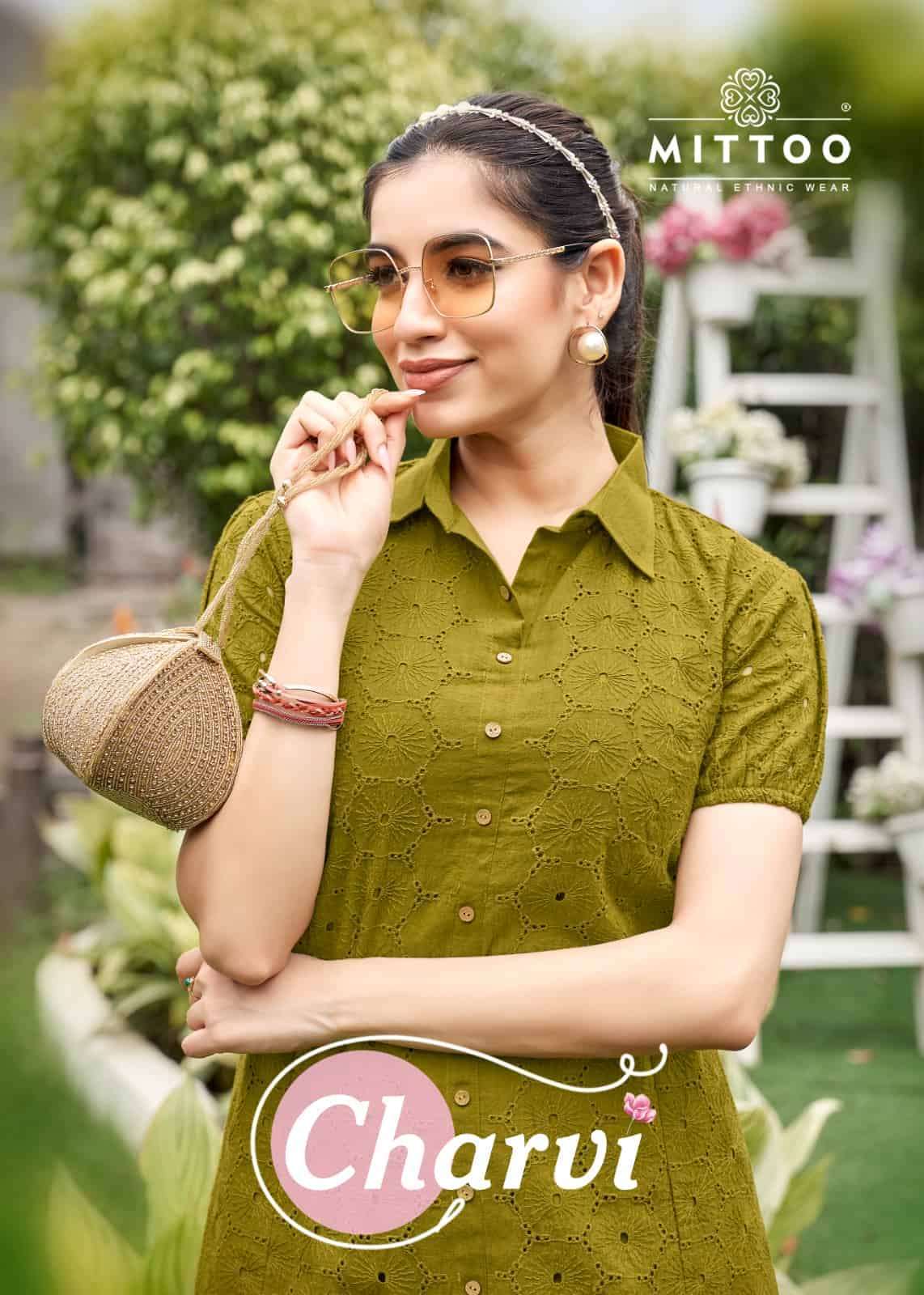 MITTOO CHARVI COTTON DESIGNER OFFICE WEAR CORD SET WHOLESALER 