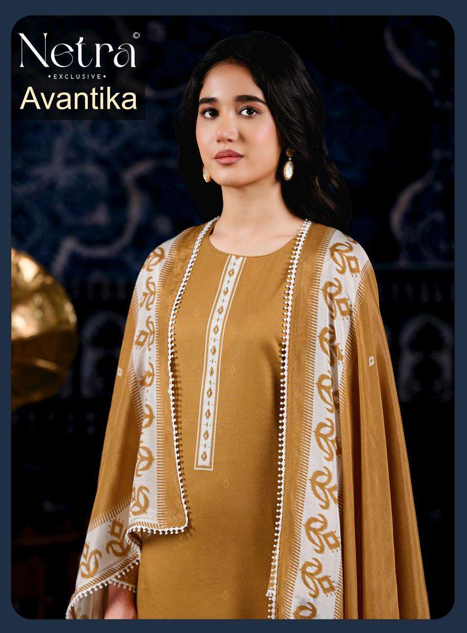 NETRA AVANTIKA HANDWORK WITH PRINT COTTON SALWER KAMEEZ BEST RATE DEALER 2026