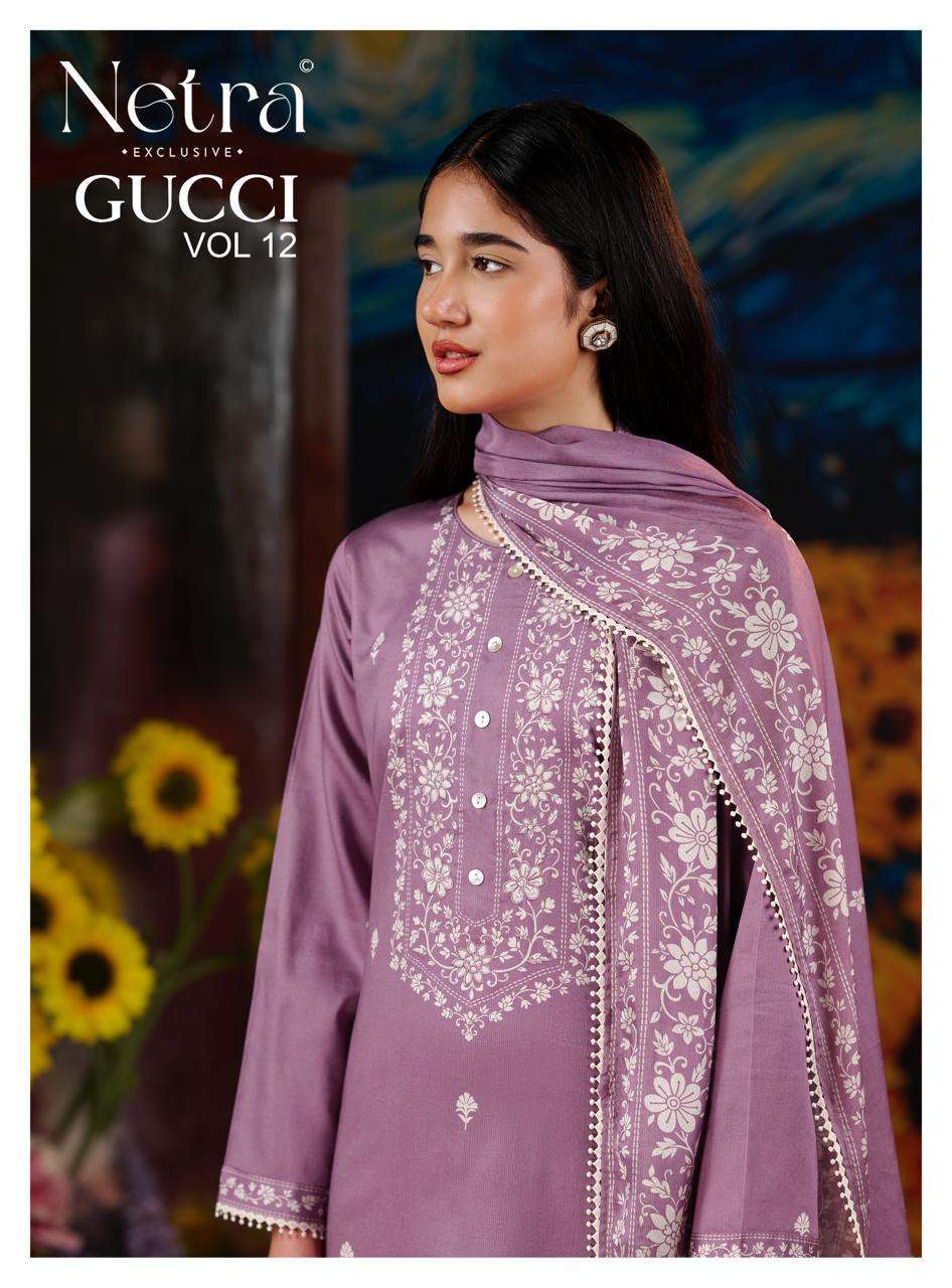 NETRA GUCCI VOL 2 PRINTED COTTON SUIT WHOLESALER BEST RATE 