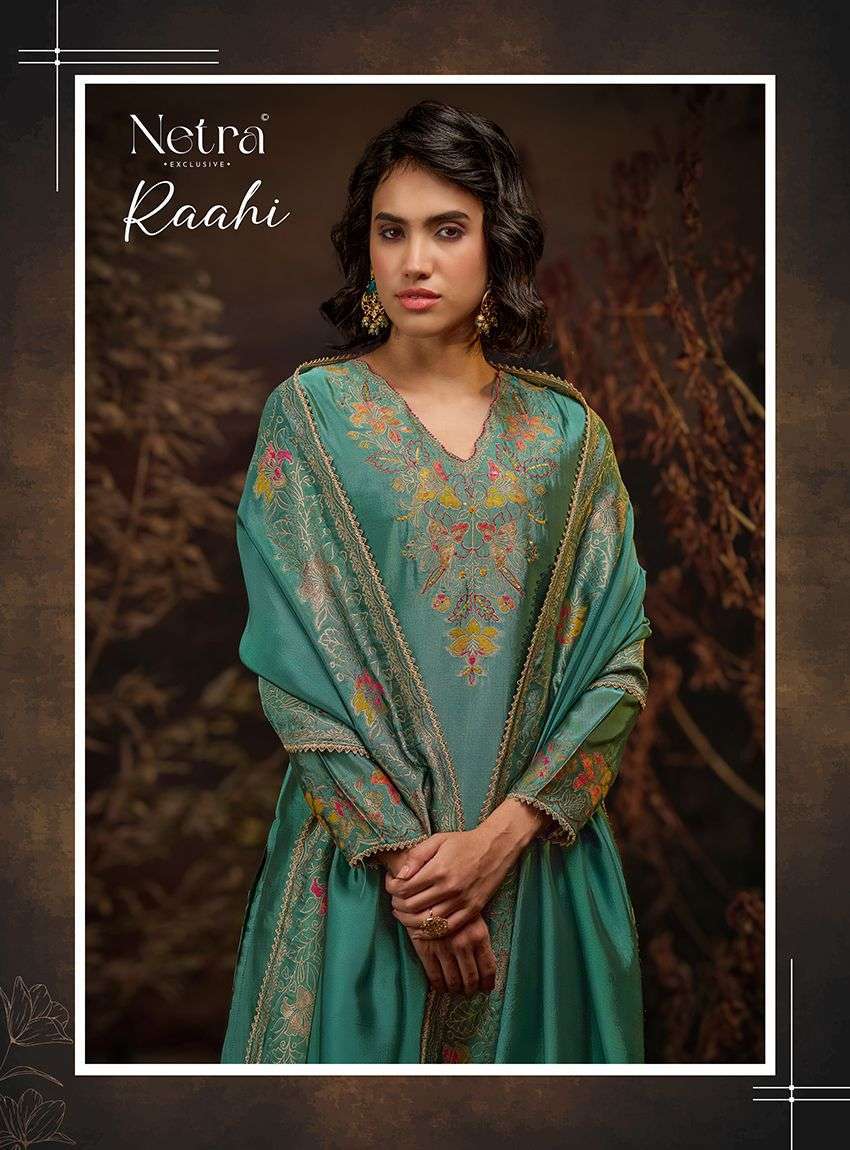 NETRA RAAHI PREMIUM WOVEN SILK SALWER KAMEEZ BEST RATE 