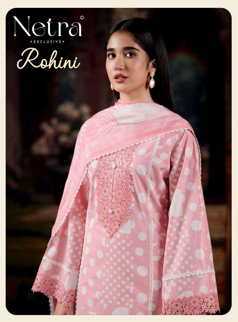 NETRA ROHINI PURE COTTON PREMIUM DESIGN SUIT WHOLESALER 