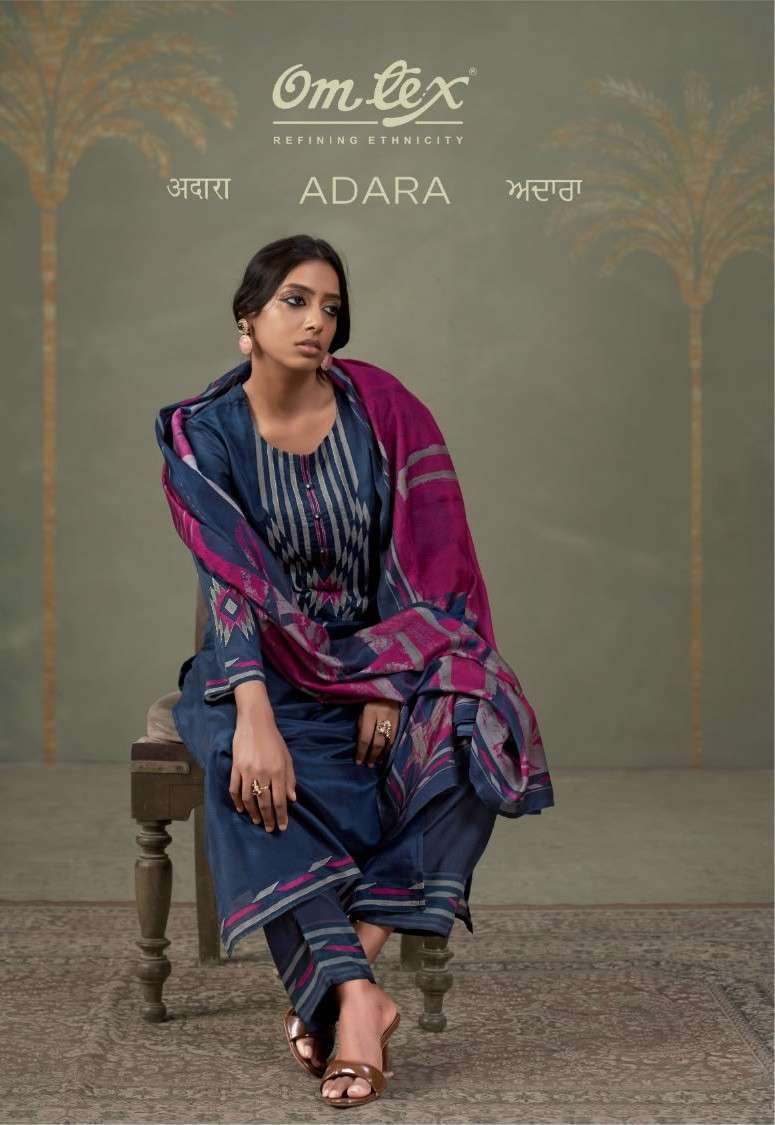 OMTEX ADARA MUSLIN SILK FANCY PRINTED SALWER KAMEEZ BEST RATE DEALER 