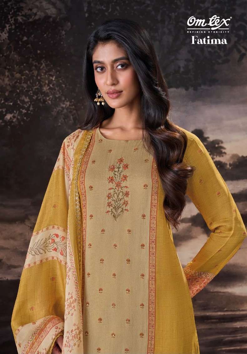 OMTEX FATIMA FANCY EMBROIDERY ORGANZA SALWER KAMEEZ BEST RATE DEALER 