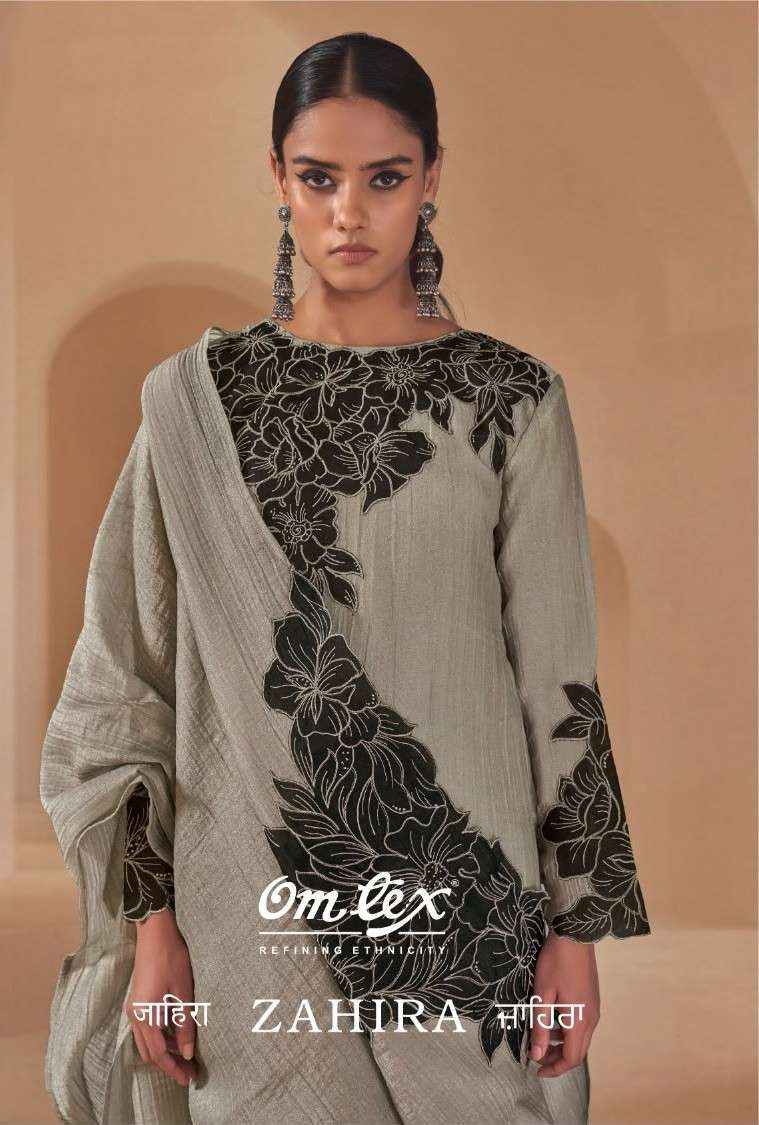 OMTEX ZAHIRA CRUSH WITH FANCY WORK DESIGNER SALWER KAMEEZ BEST RATE 