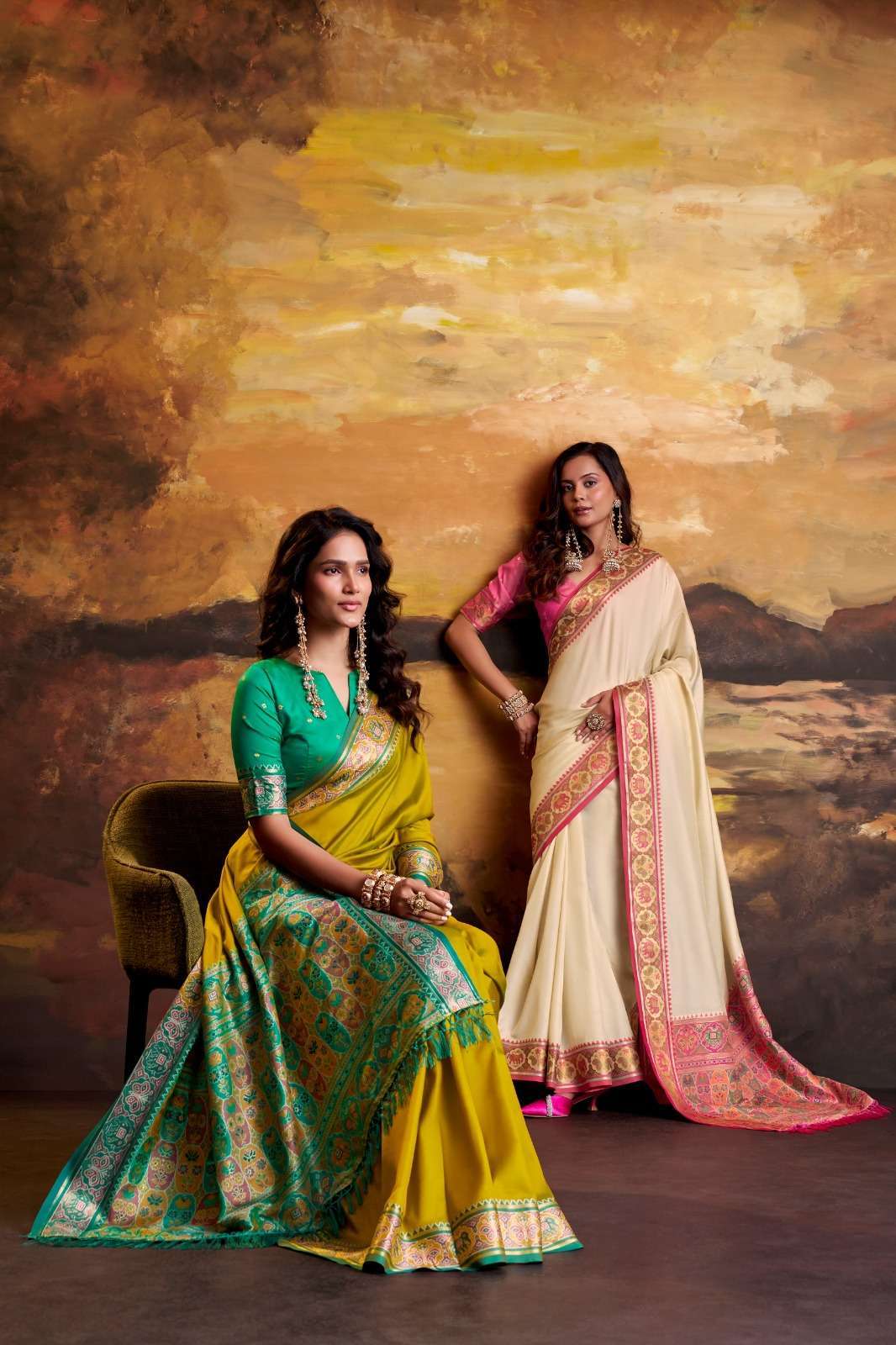 RAJPATH VRINDAVAN SILK VOL 2 760 COLORS PARTY WEAR PATOLA SILK SAREE WHOLESALER 