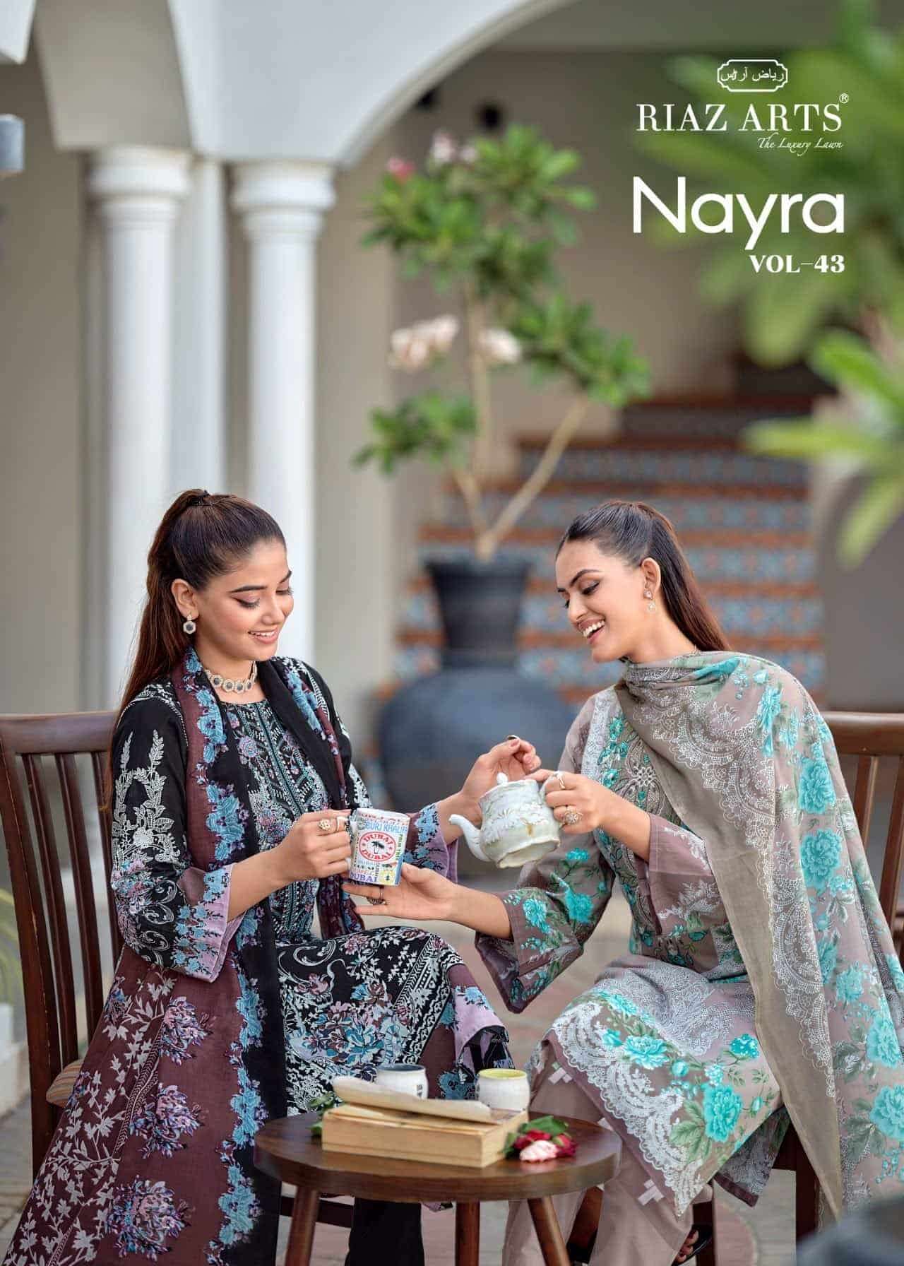 RIAZ ARTS NAYRA VOL 43 PURE COTTON FANCY HAND WORK SALWER KAMEEZ BEST RATE 2026