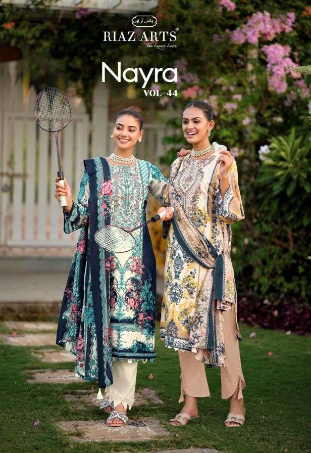 RIAZ ARTS NAYRA VOL 44 PURE COTTON FANCY HAND WORK SALWER KAMEEZ BEST RATE 2026