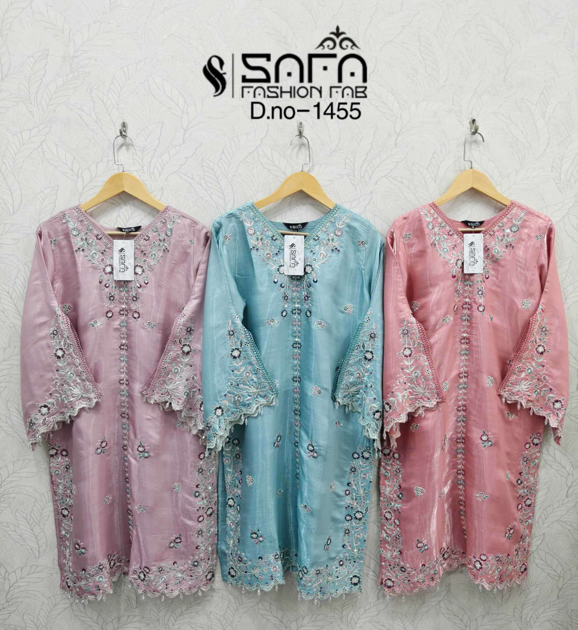 SAFA FASHION FAB 1455 COLORS PAKISTANI READYMADE SALWER KAMEEZ BEST RATE 