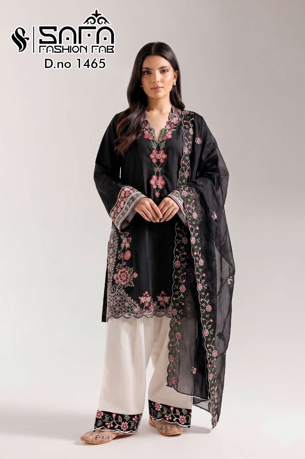 SAFA FASHION FAB 1465 COLORS SOFT COTTON PAKISTANI DESIGNER PARTY WEAR READYMADE SALWER KAMEEZ 