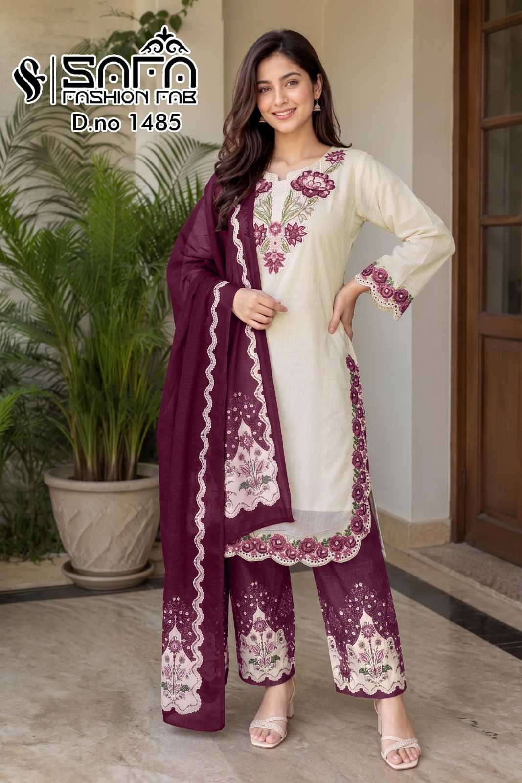 SAFA FASHION FAB 1845 EXCLUSIVE FANCY READYMADE SALWER KAMEEZ BEST RATE DEALER 