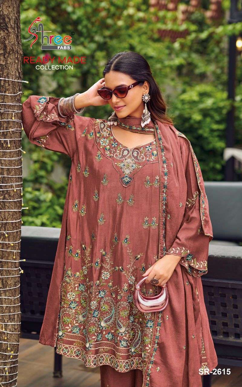 SHREE FAB 2615 COLORS CHINON HEAVY WORK READYMADE SALWER KAMEEZ BEST RATE 2026