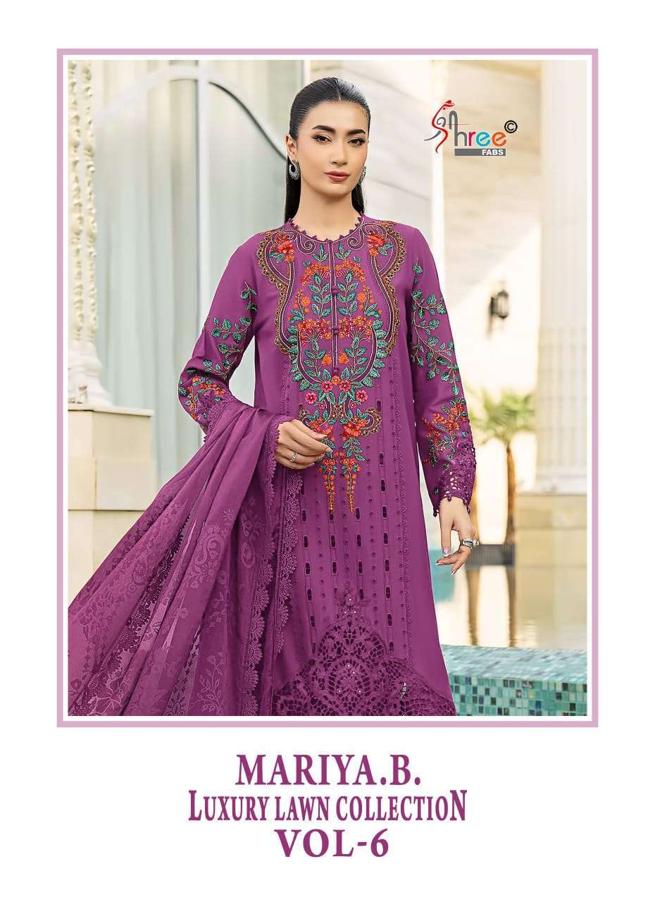 SHREE FAB MARIYA B VOL 6 SELF EMBROIDERY PAKISTANI SUIT WHOLESALER EXPORTER 2026