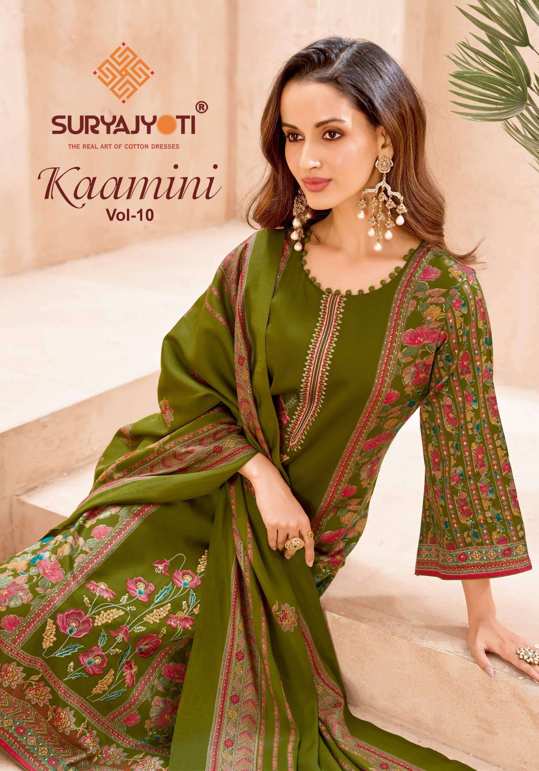 SURYAJYOTI KAAMINI VOL 10 JAM SATIN SUIT CATALOGUE BEST RATE 