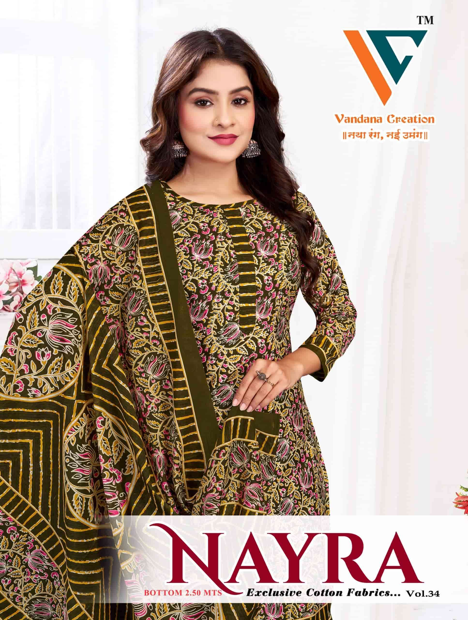 VANDANA FASHION NAYRA VOL 34 UNSTITCH COTTON SUIT WHOLESALER 