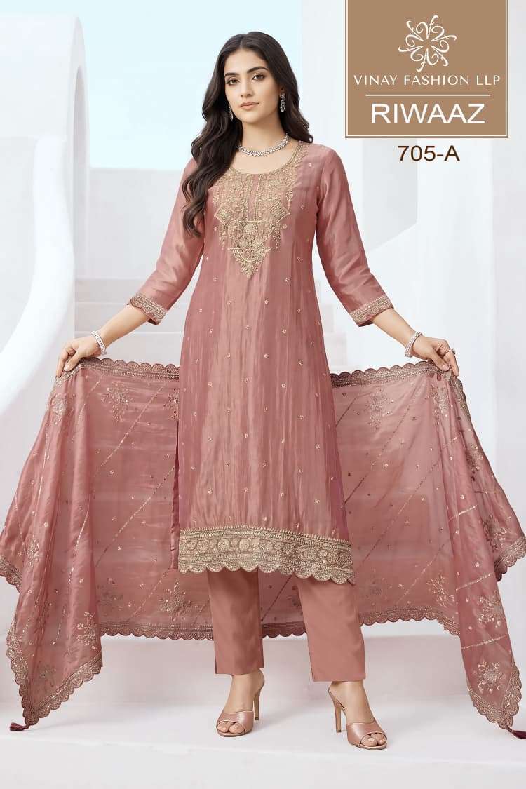 VINAY FASHION LATEST CATALOGUE RIWAAZ GOLD SILK HAND EMBROIDERY SALWER KAMEEZ BEST RATE DEALER 2026