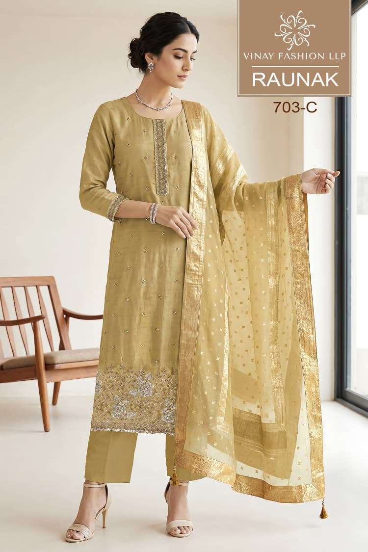 VINAY FASHION RAUNAK CRYSTAL WITH BEADS EMBROIDERED SALWER KAMEEZ BEST RATE 2026