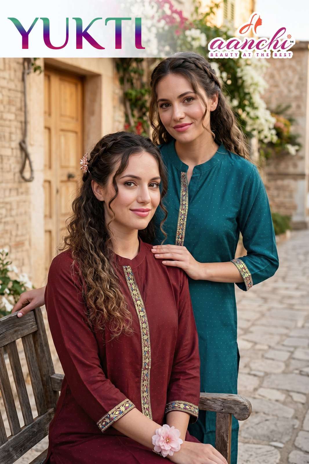 AANCHI YUKTI RANGELA SILK FANCY EMBROIDERED KURTI COLLECTION 